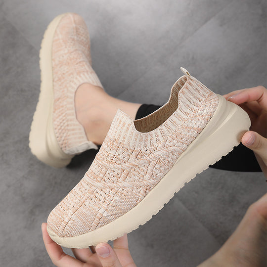 Damen Freizeit-Sneaker aus atmungsaktivem Strickmaterial mit flexiblem Design EB