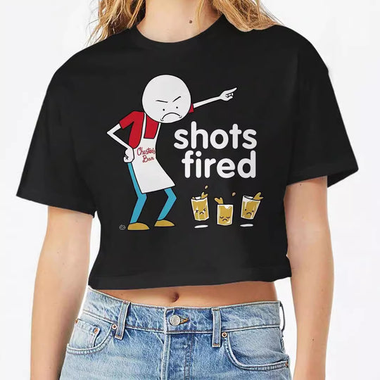 Damen Crop-Top mit auffälligem Schriftzug EB