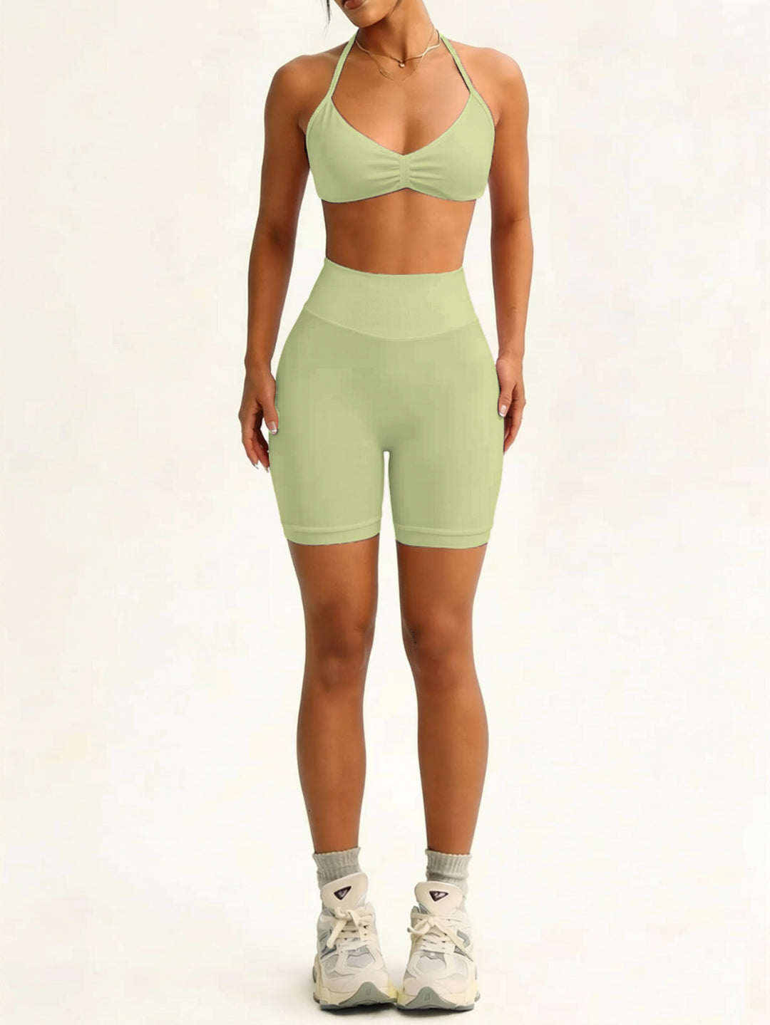 Damen Sportliches Bikini-Set mit hochelastischem Material und verstellbaren Trägern EB