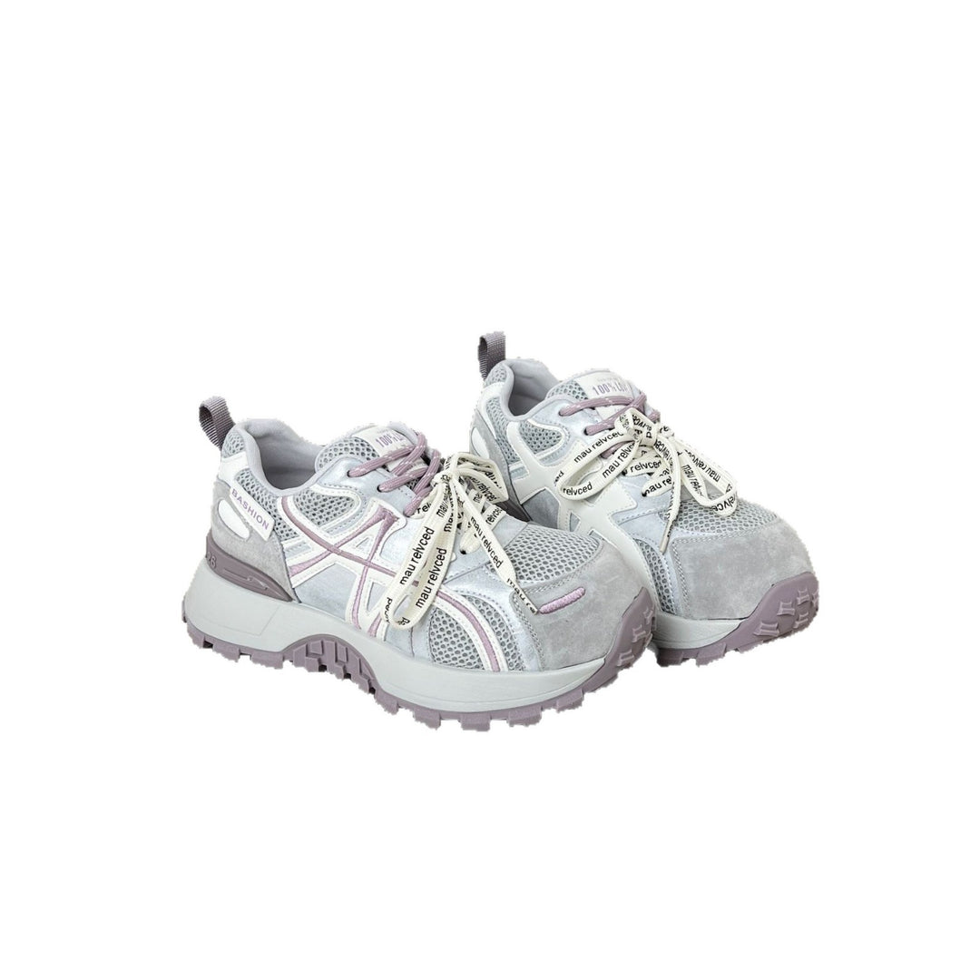 Damen Sportliche Chunky Sneakers mit atmungsaktiver Mesh-Oberfläche und rutschfester Sohle EB