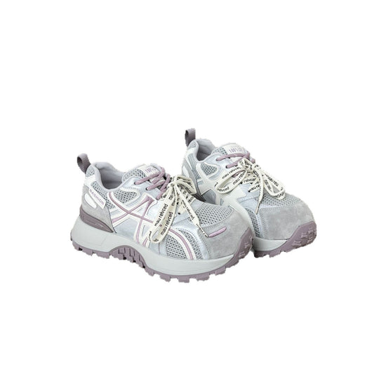 Damen Sportliche Chunky Sneakers mit atmungsaktiver Mesh-Oberfläche und rutschfester Sohle EB