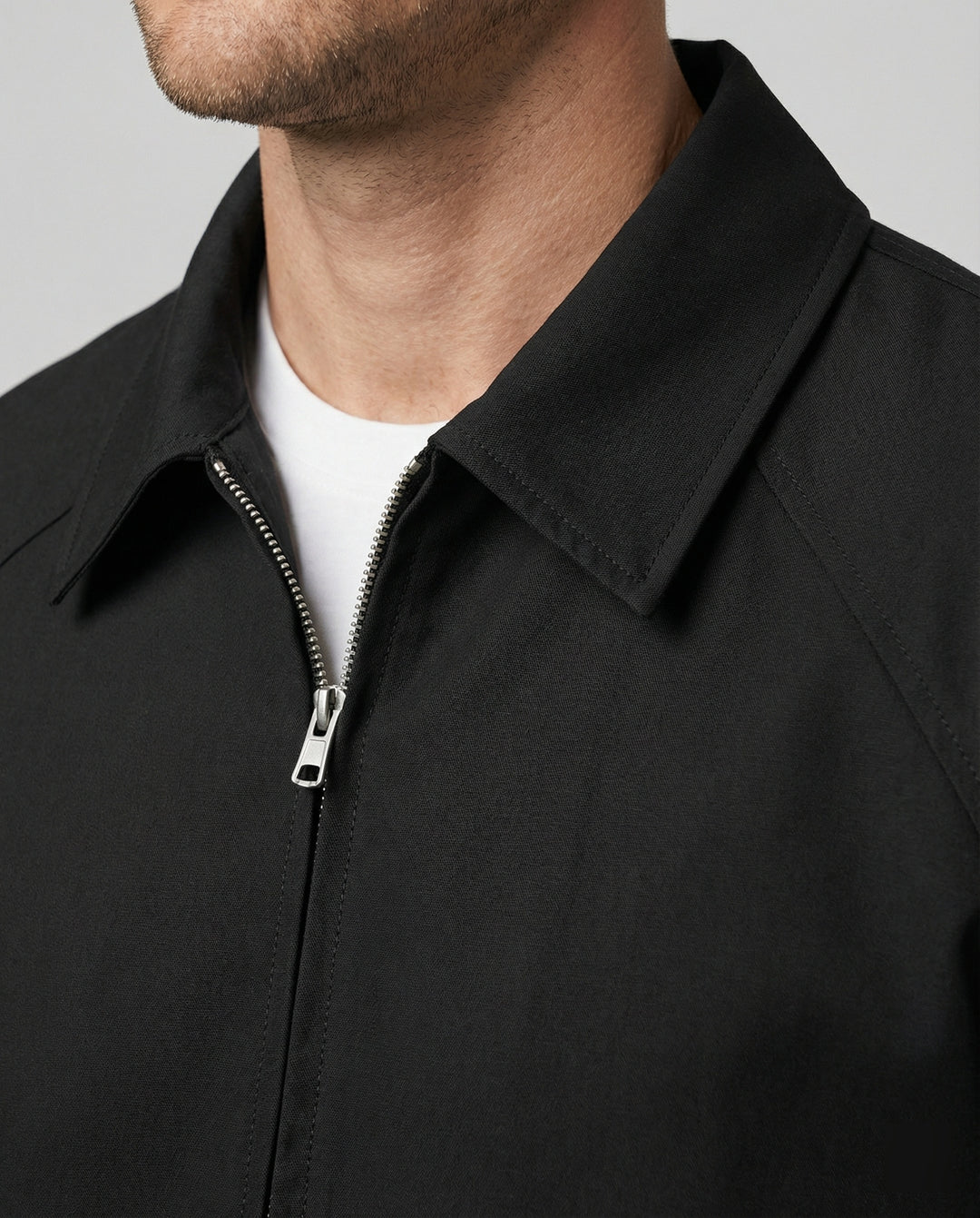 Herren Vintage Baseball Jacke USA Style Herbst Übergangsjacke Grau Schwarz