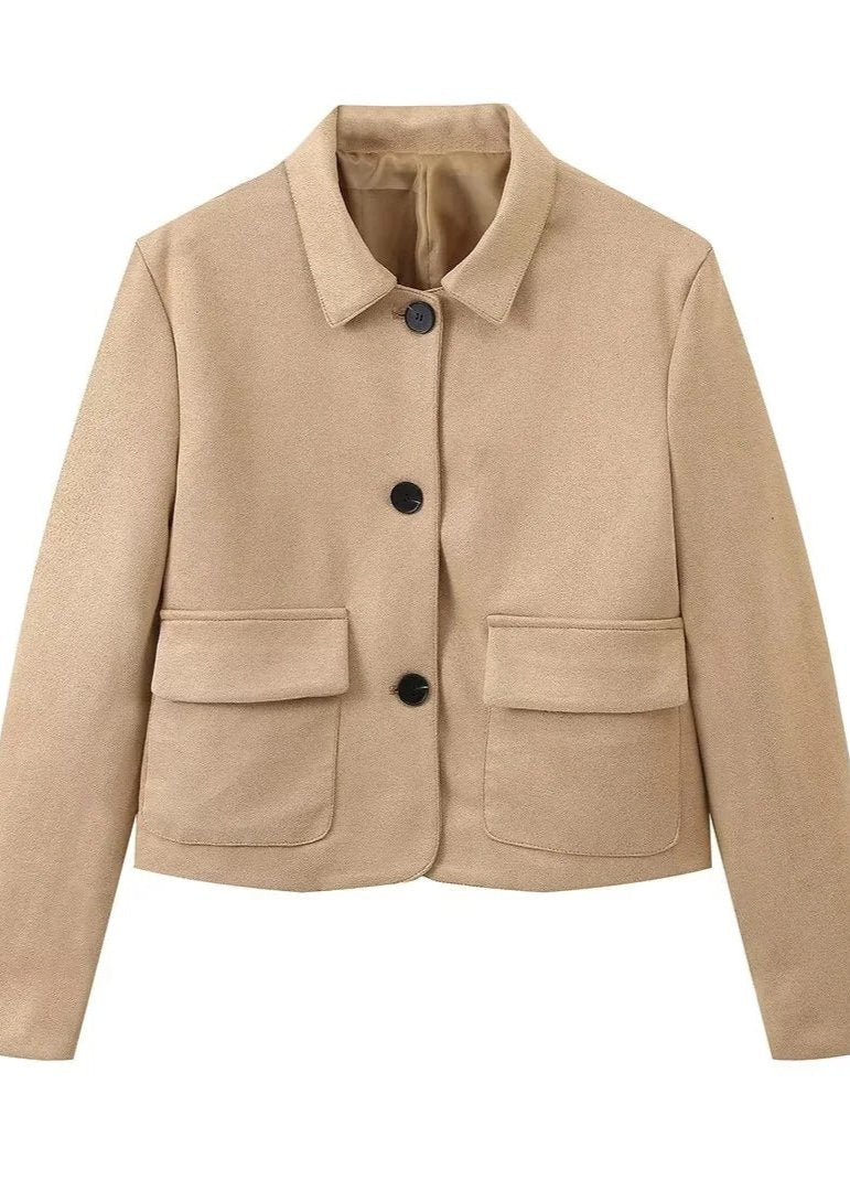 EB | Camel Boxy Wolljacke