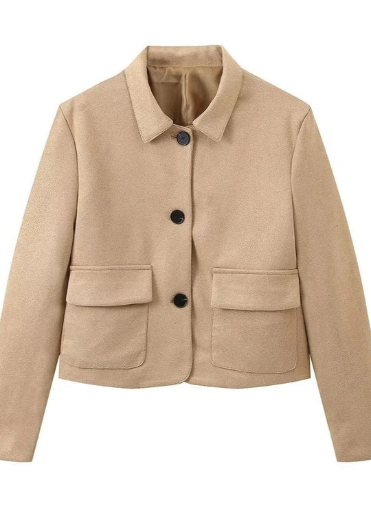 EB | Camel Boxy Wolljacke