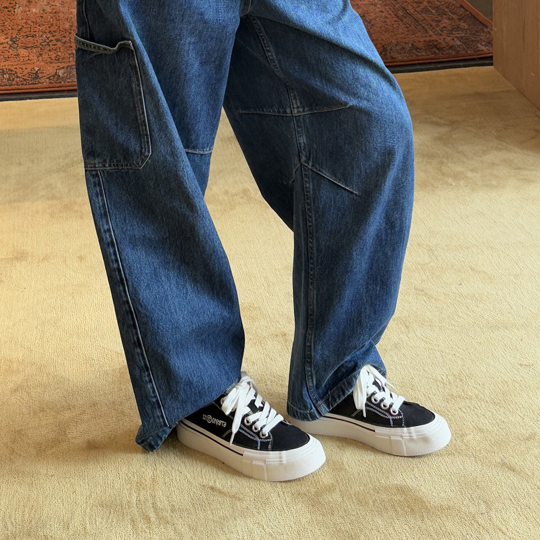 Damen Sportliche Canvas Sneaker mit klassischer Schnürung und rutschfester Sohle EB