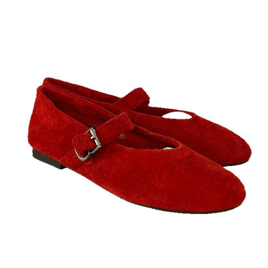 Damen Ballerina-Schuhe mit schickem Riemen und weichem Obermaterial EB