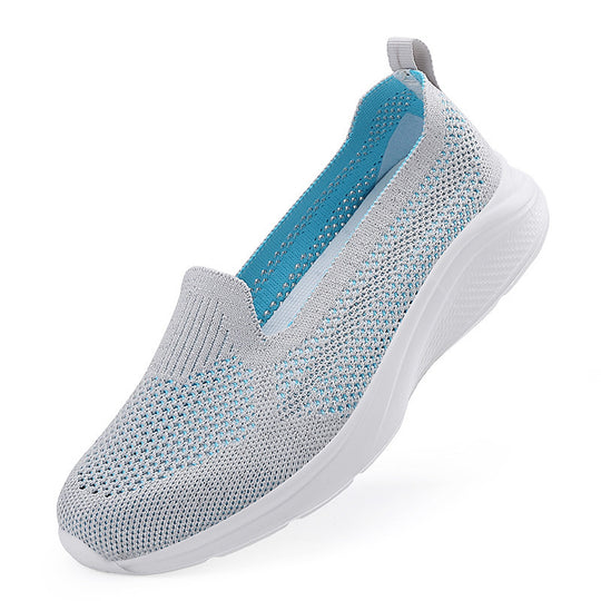 Damen Slip-On Laufschuhe mit atmungsaktivem Obermaterial und dämpfender Sohle EB