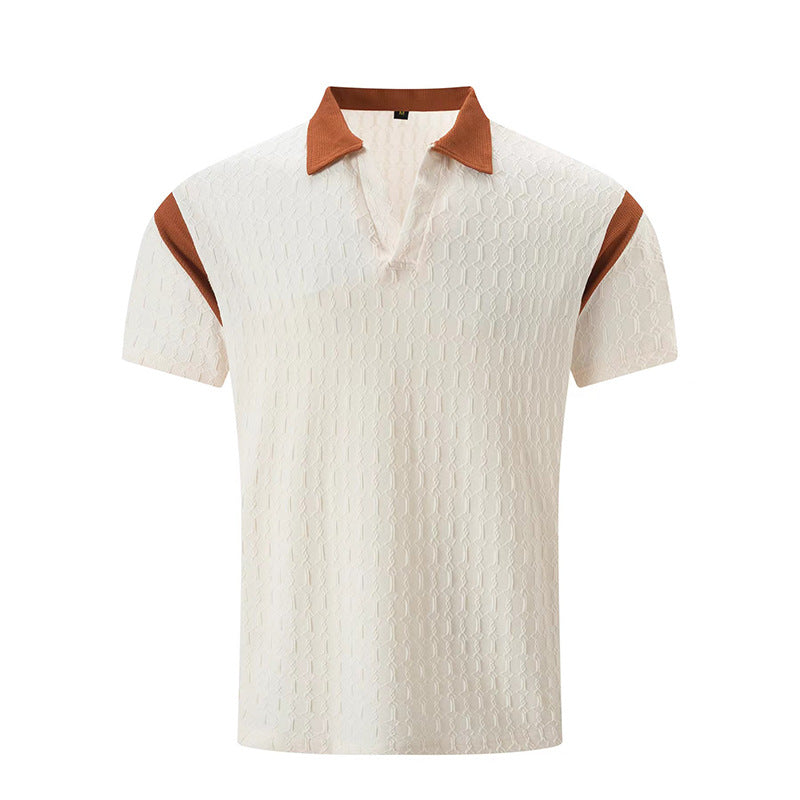 Herren Kurzarm Poloshirt mit strukturiertem Kragen und sportlichem Design EB