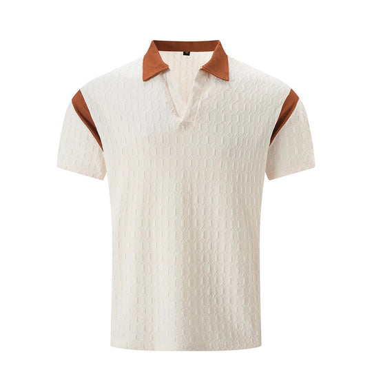 Herren Kurzarm Poloshirt mit strukturiertem Kragen und sportlichem Design EB