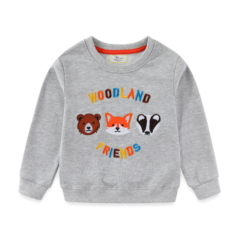 Jungen Sweatshirt mit liebevollem Tiermotiv EB
