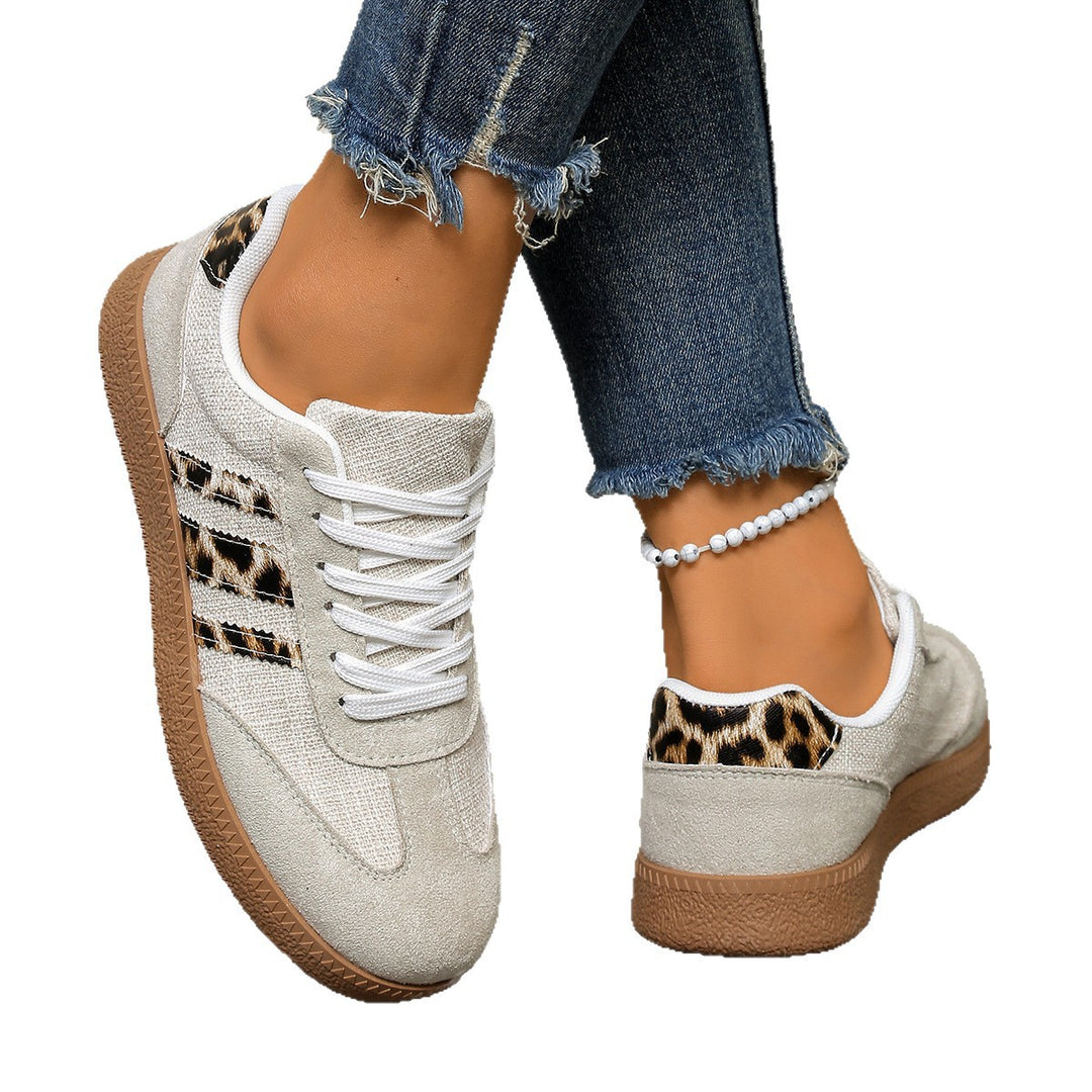 Damen Sneakers mit stylischem Leo-Design und bequemer Dämpfung EB