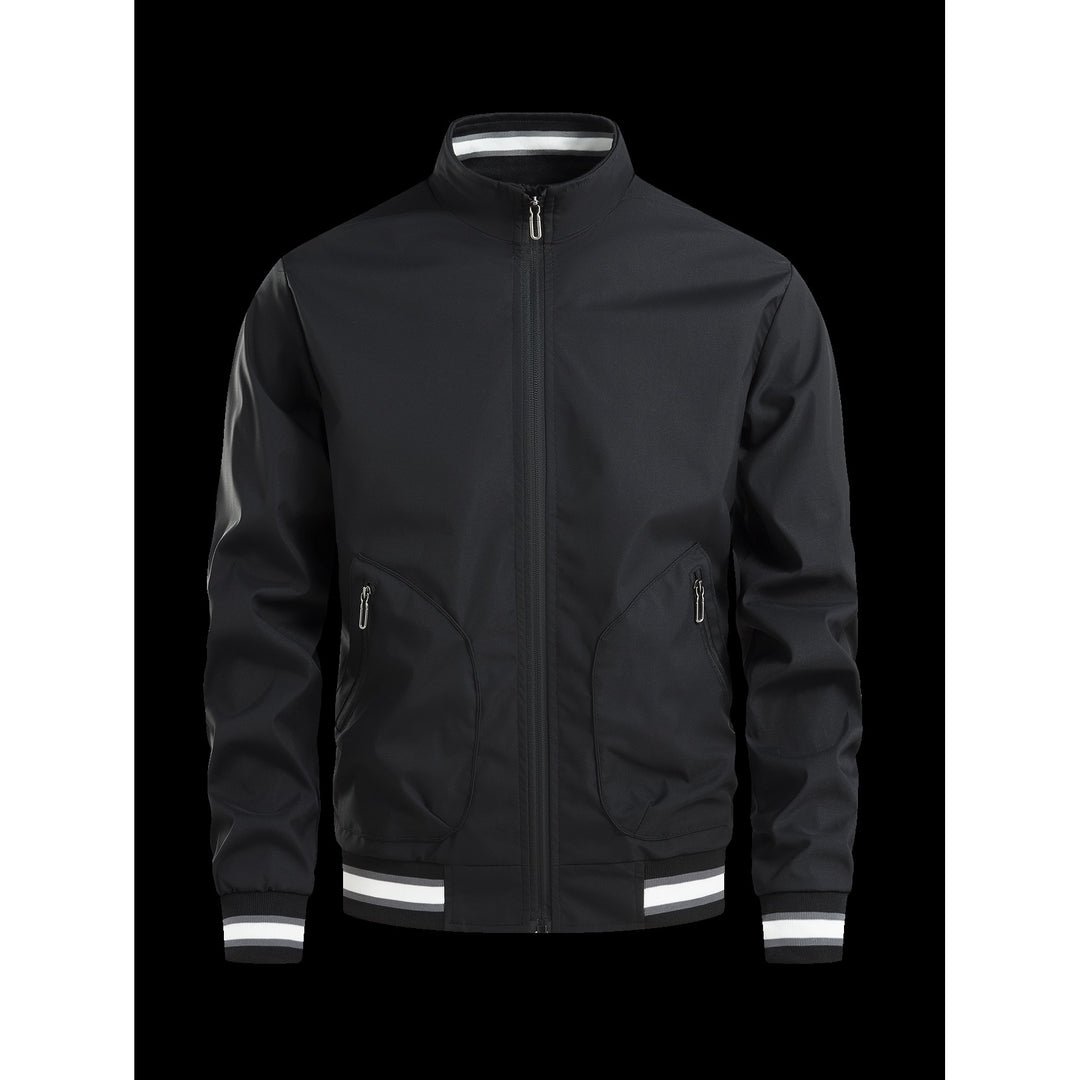 Herren sportliche Übergangsjacke mit hohem Kragen und praktischen Reißverschlusstaschen EB