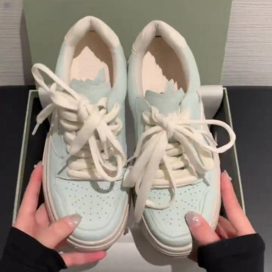 Damen Sneakers mit dicker Plateausohle und atmungsaktivem Obermaterial EB