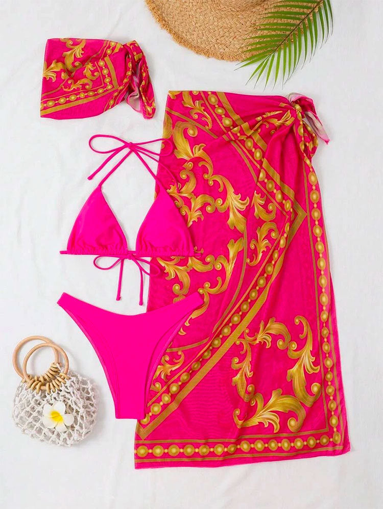 Damen Sarong mit kunstvollem Goldmuster EB