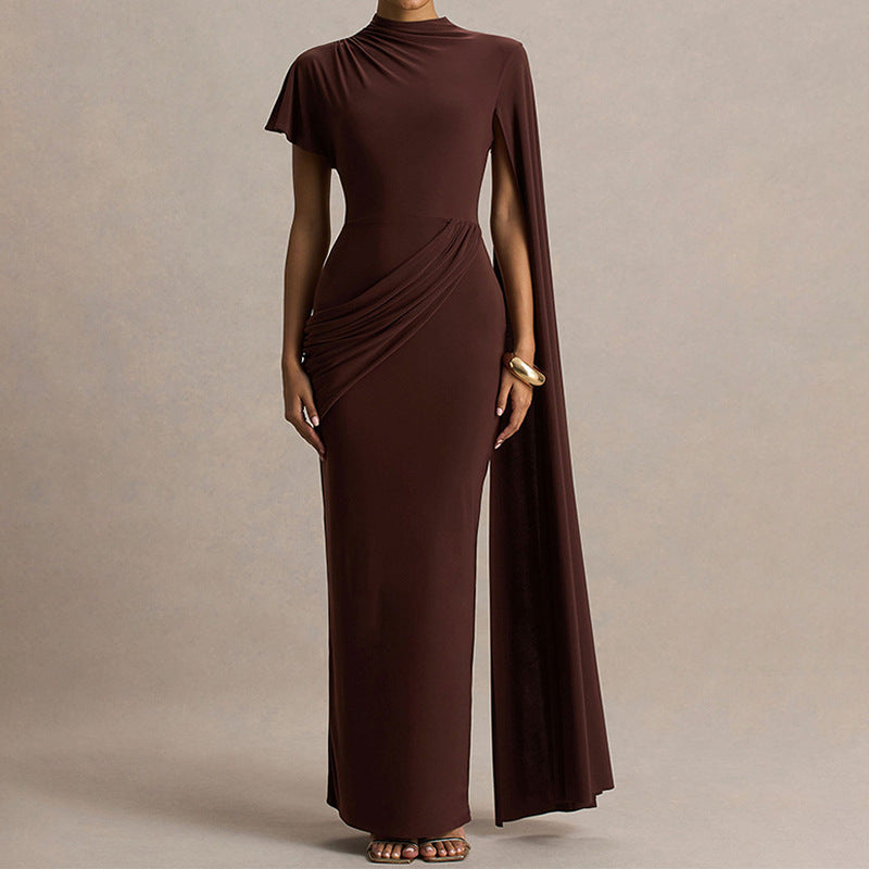 Damen Elegantes Kleid mit einzigartigem Drapierungsdesign EB