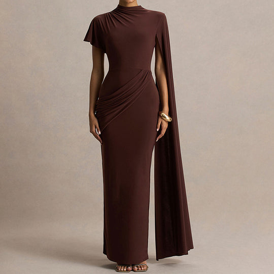 Damen Elegantes Kleid mit einzigartigem Drapierungsdesign EB