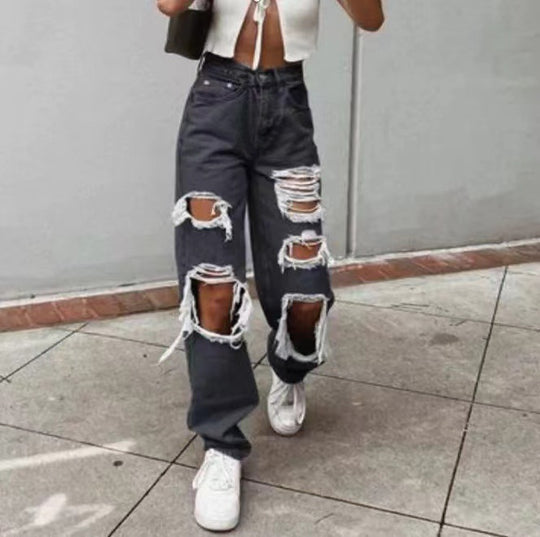 Damen Destroyed Jeans EB