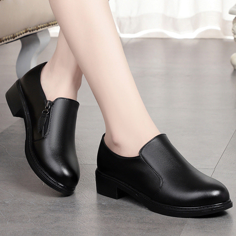 Damen Elegante Schnürschuhe mit bequemen Blockabsatz und dezentem Design EB