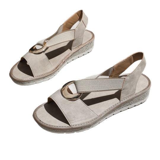 Damen Sandalen mit ergonomischer Sohle und modischem Riemendesign EB