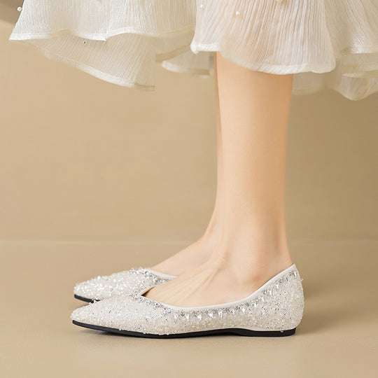 Damen Ballerinas mit glamourösem Strassdesign EB