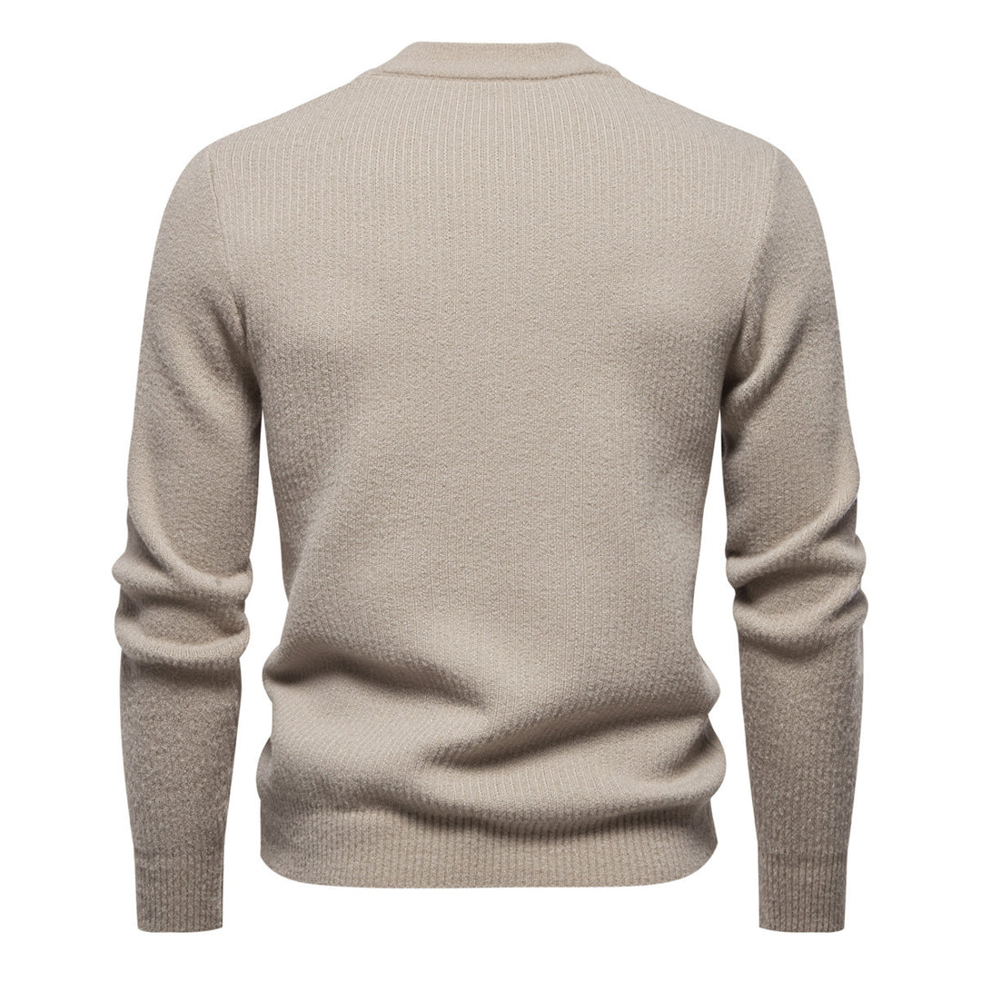 Herren hochwertiger Rollkragenpullover mit strukturiertem Design EB