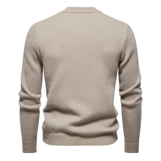 Herren hochwertiger Rollkragenpullover mit strukturiertem Design EB