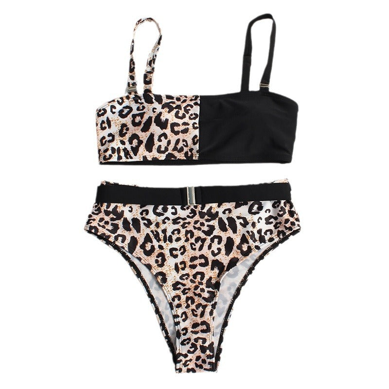 Damen Trendiger Leo-Muster Bikini EB
