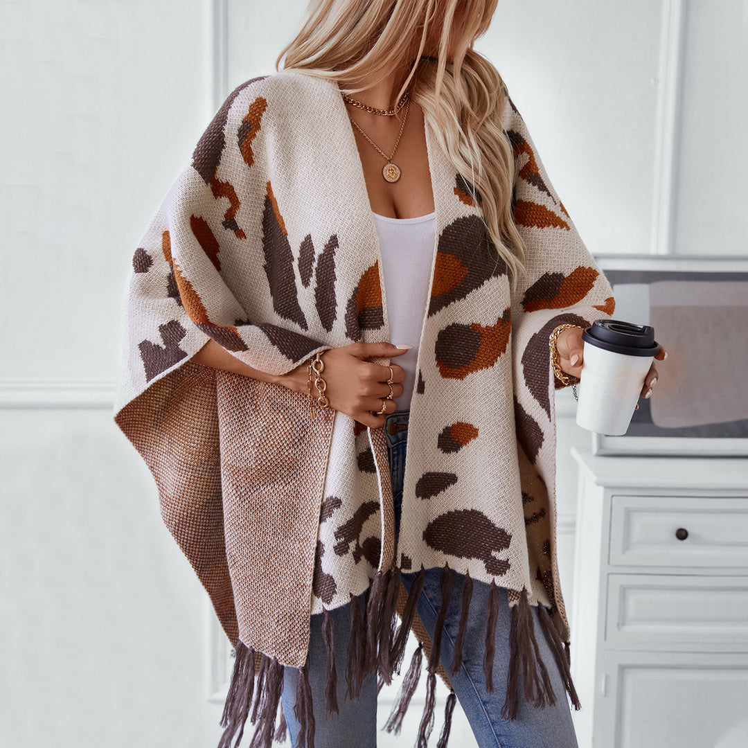 Damen weicher Schal mit fransigem Design EB
