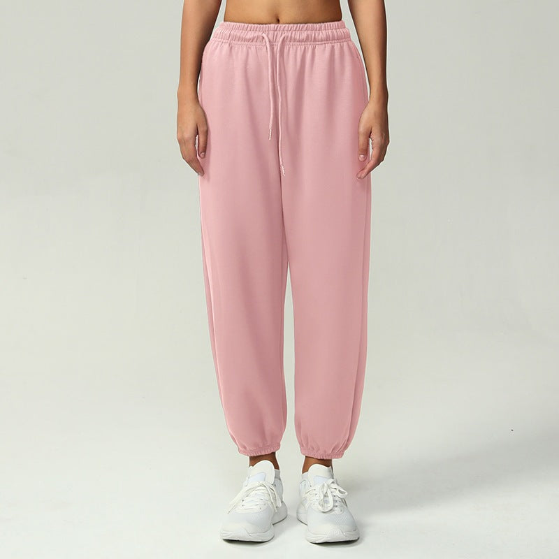 Damen nan atmungsaktive Performance-Joggerhose mit hohem Komfortbund, verstellbarem Kordelzug und elastischen Schlauchbündchen EB