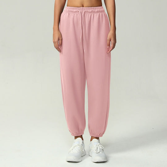 Damen nan atmungsaktive Performance-Joggerhose mit hohem Komfortbund, verstellbarem Kordelzug und elastischen Schlauchbündchen EB
