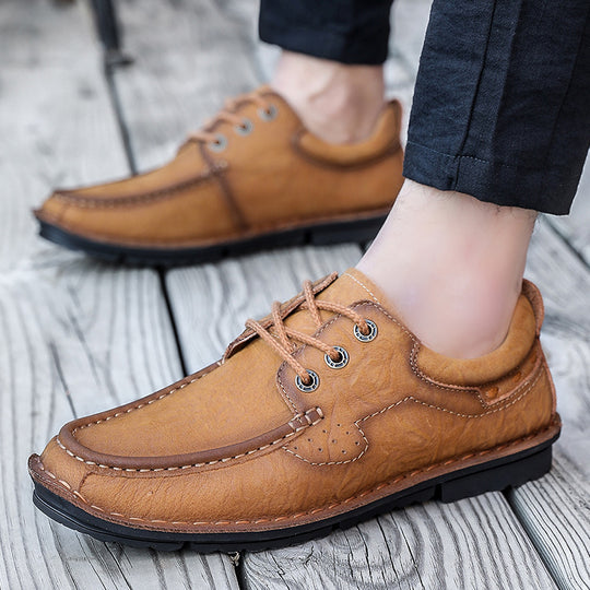 Herren Premium Mokassins mit hochwertigem Leder und rutschfester Sohle EB