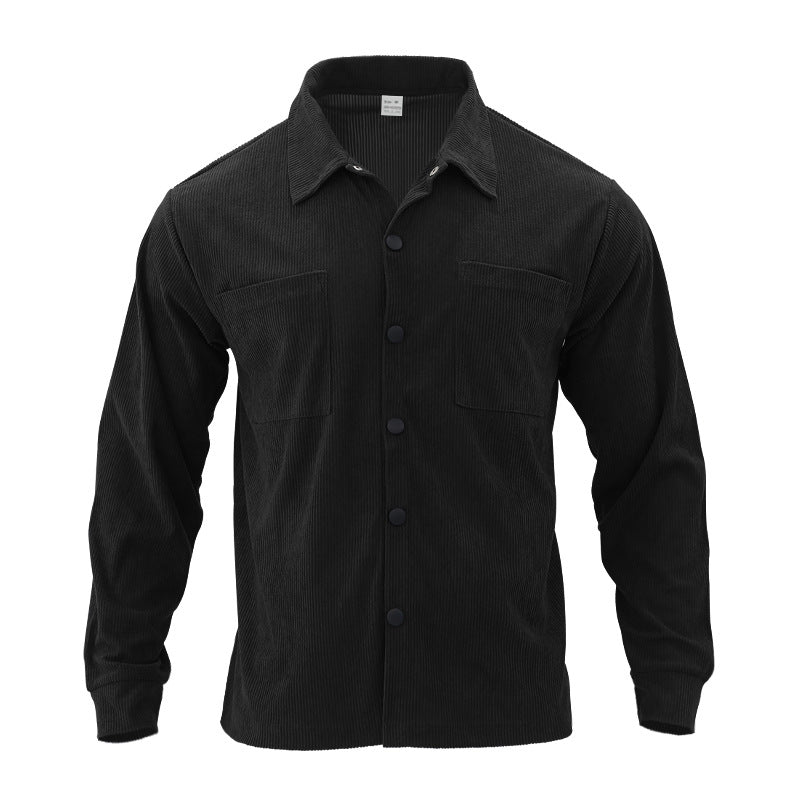 Herren modische Cordjacke mit praktischen Taschen und modernem Schnitt EB