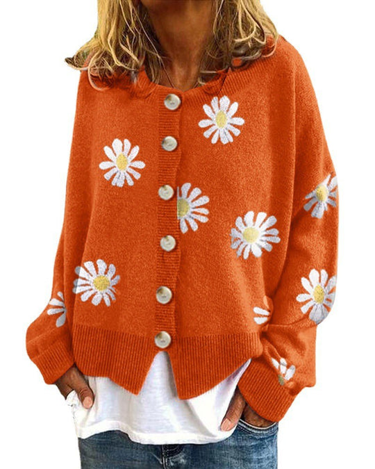 Damen modischer Blumensweater EB