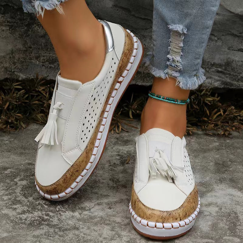 Damen Modische und bequeme Freizeitschuhe mit Korksohle EB