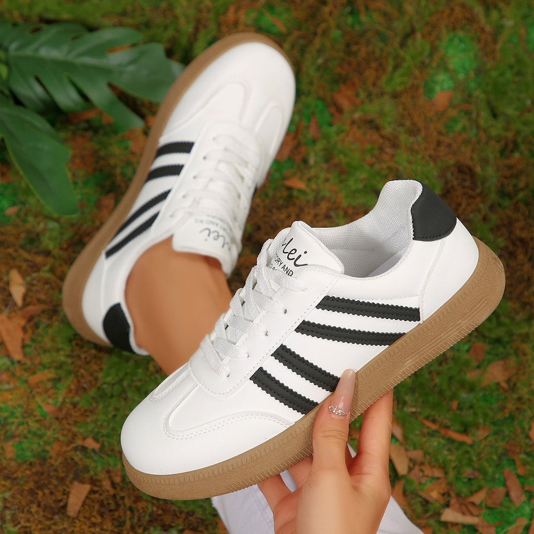 Damen Sportliche Sneakers mit klassischem Streifendesign EB