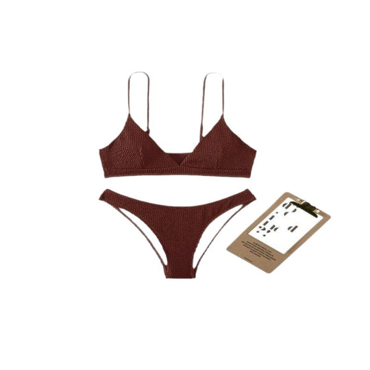 Damen Triangle-Bikini mit strukturiertem Stoff EB