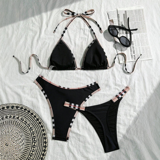 Damen Triangel-Bikini mit Struktur und modischen Akzenten EB