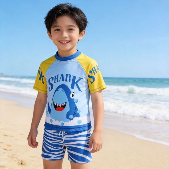 Jungen UV-Schutz Schwimmanzug mit kurzen Ärmeln EB