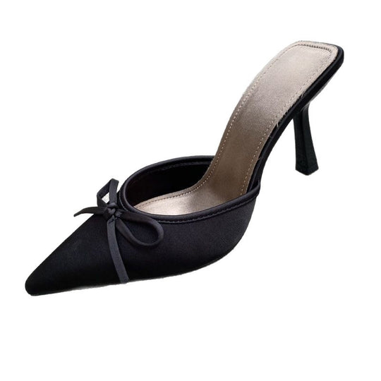 Damen elegante Slingback-Pumps mit feiner Schleifenverzierung EB