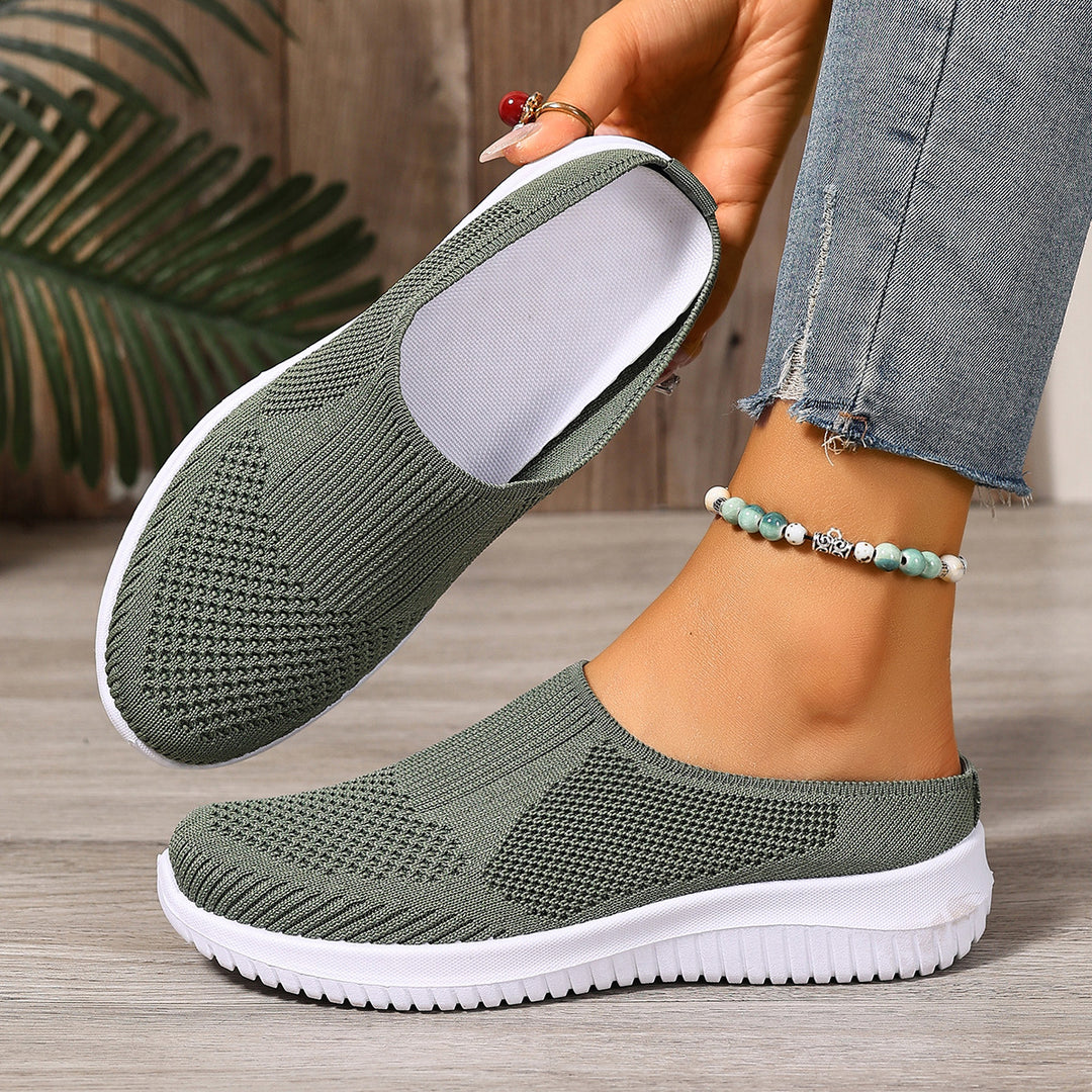Damen Leichte und atmungsaktive Slipper mit flexiblem Obermaterial EB