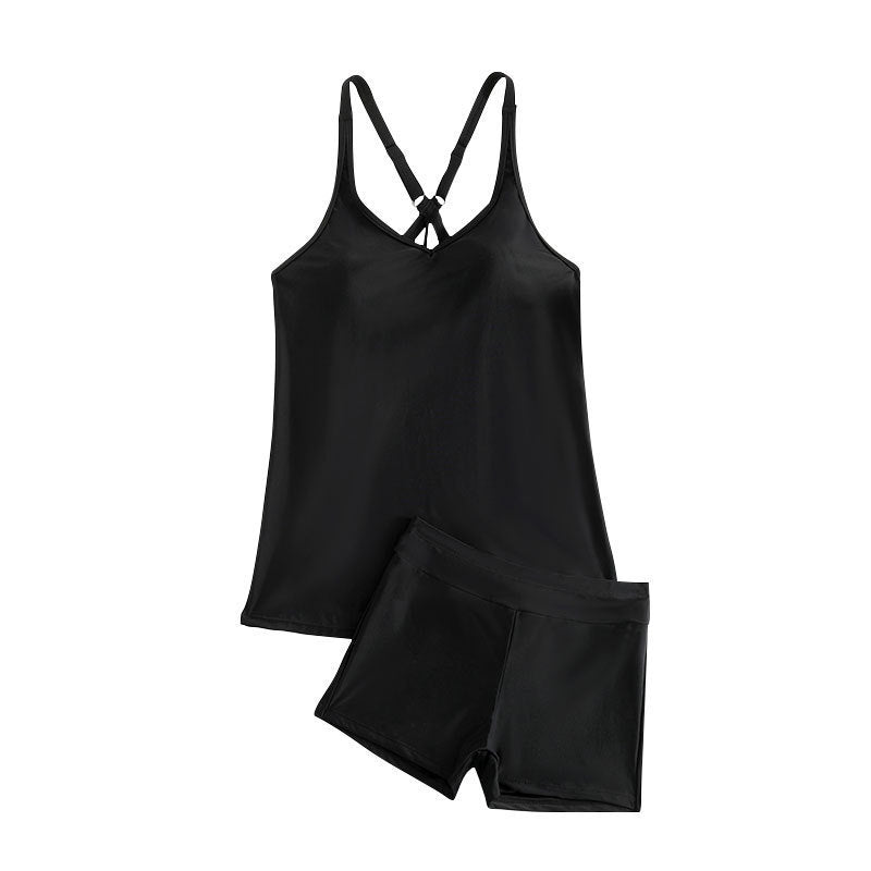 Damen Sportliches Tankini-Set mit verstellbaren Trägern und figurformendem Schnitt EB