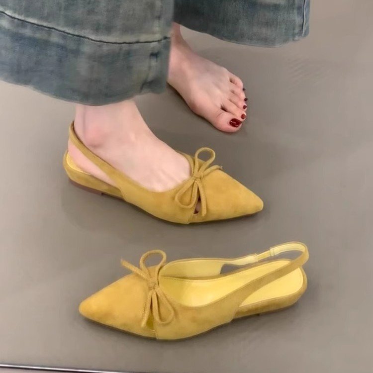 Damen elegante Slipper mit dekorativem Schlaufenakzent und komfortabler Sohle R&B