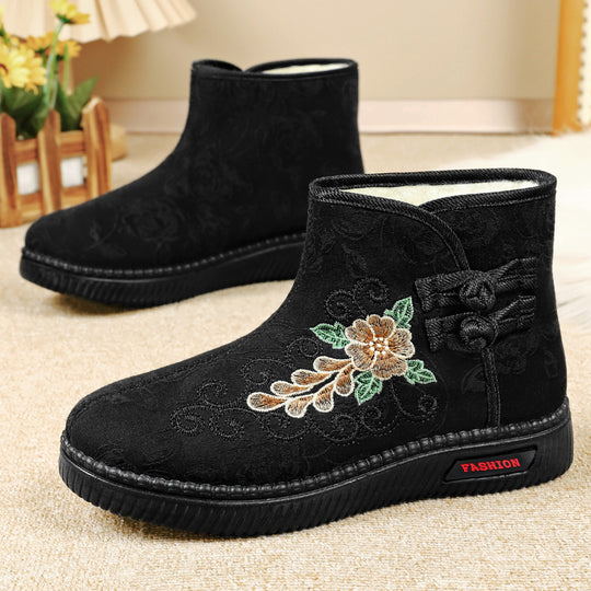 Damen elegante und bestickte Winter-Ankle Boots EB