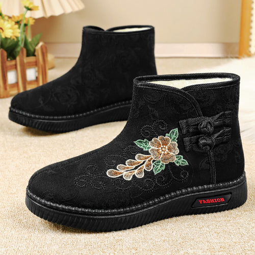 Damen elegante und bestickte Winter-Ankle Boots EB
