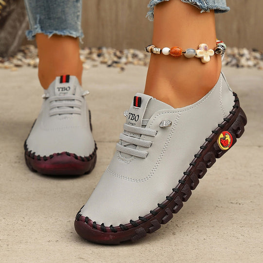 Damen Bequeme Ledersneaker mit innovativem Sohlenprofil EB