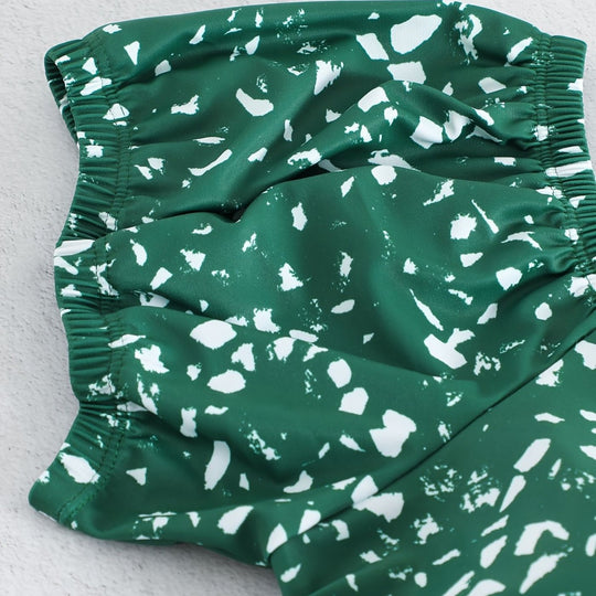 Damen Crop-Bikini Oberteil mit Rüschendetails und passendem Unterteil EB
