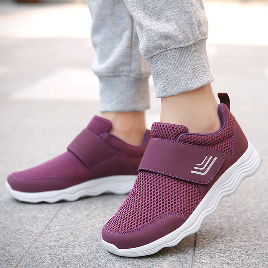 Damen Atmungsaktive Sport-Sneaker mit praktischem Klettverschluss EB