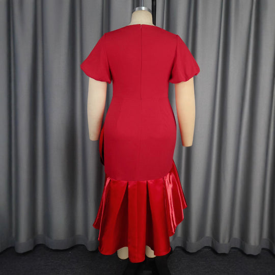 Damen Elegantes Abendkleid mit voluminösem Blumenakzent EB