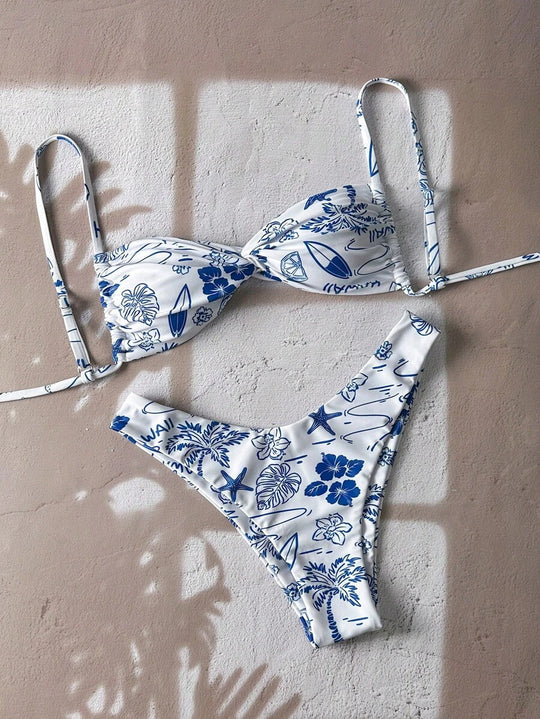 Damen Floral Bikini-Set EB