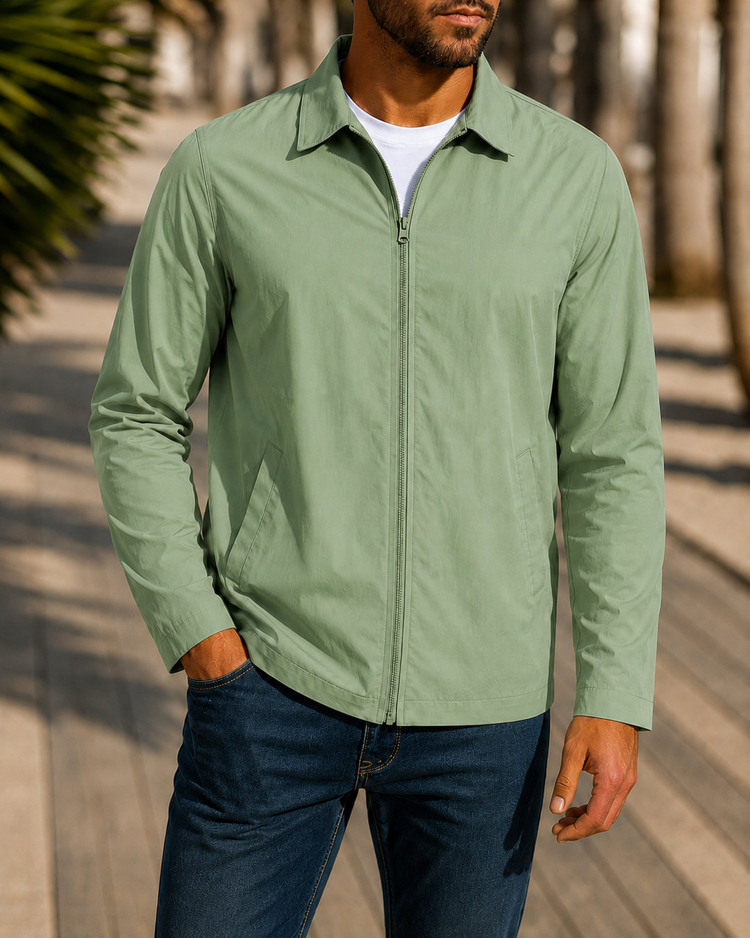 Herren lässige Freizeitjacke mit innovativer Windschutztechnologie EB
